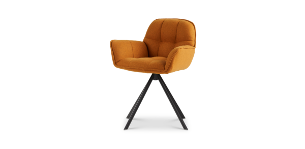 Eetkamerstoel Doris draai - New Wool - Marroc - zwart