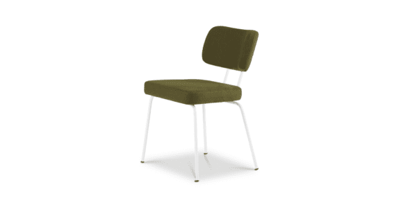 Eetkamerstoel Ted - New Wool - Green - Wit