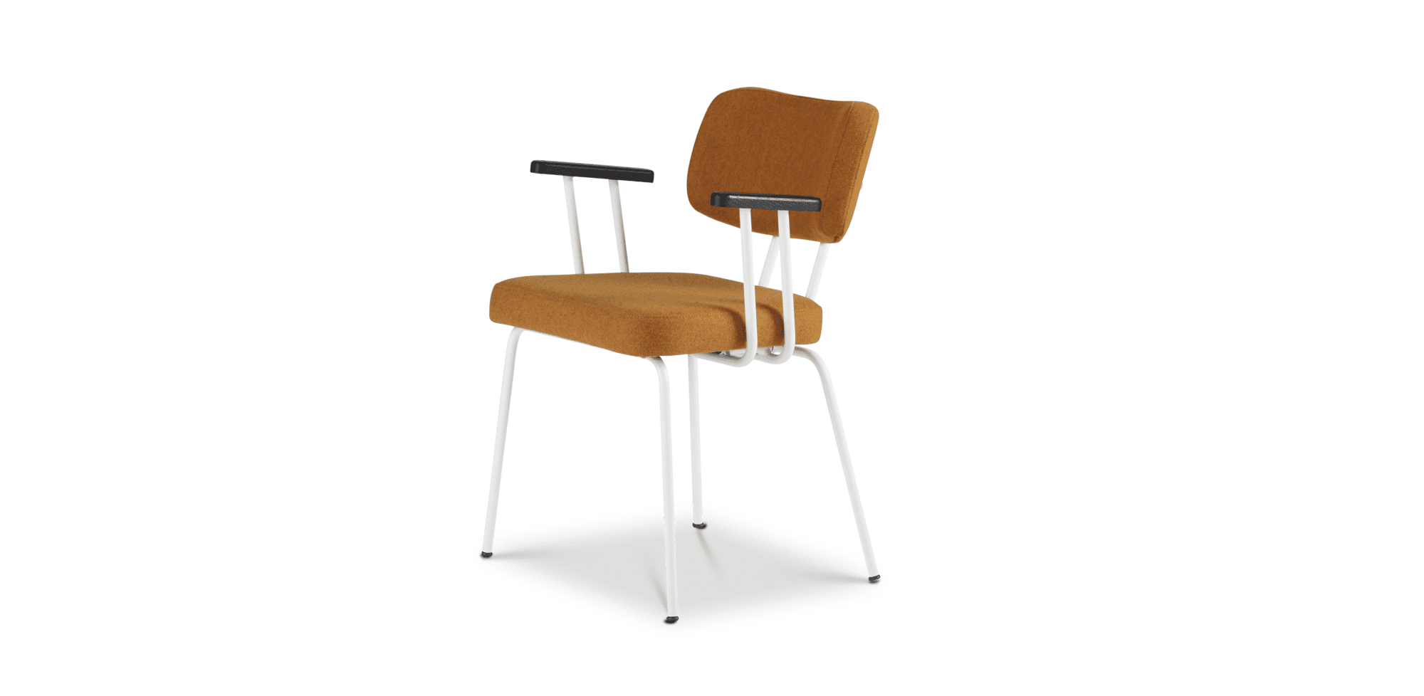 Eetkamerstoel Ted met arm - New Wool - Marroc - Wit