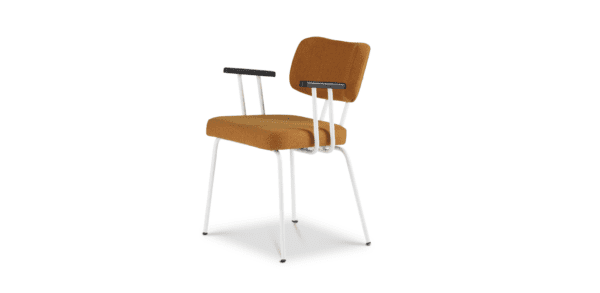 Eetkamerstoel Ted met arm - New Wool - Marroc - Wit