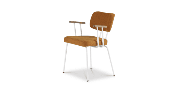 Eetkamerstoel Ted met arm - New Wool - Marroc - Wit