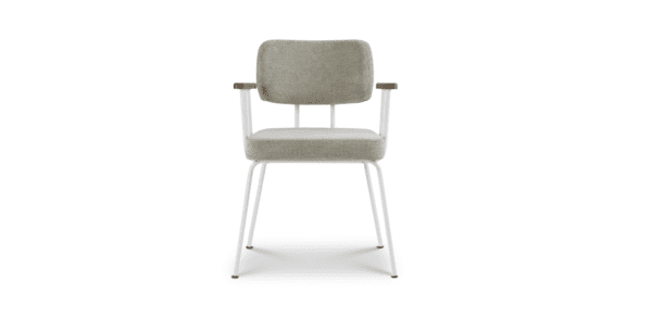 Eetkamerstoel Ted met arm - Portofino - Multigrey - Wit