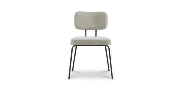 Eetkamerstoel Ted - Portofino - Multigrey - zwart