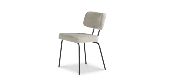 Eetkamerstoel Ted - Portofino - Naturel - zwart