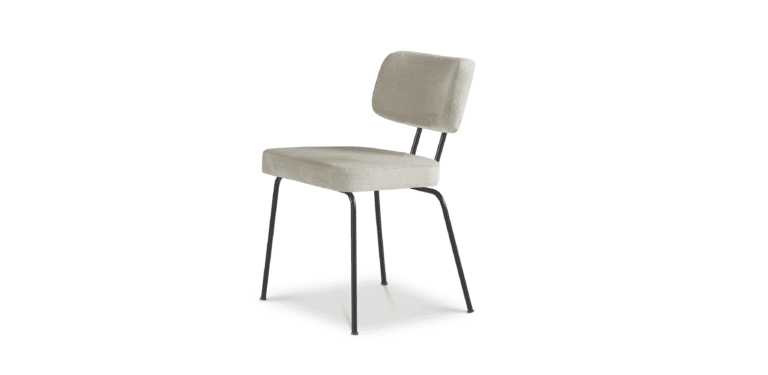 Eetkamerstoel Ted - Portofino - Naturel - zwart