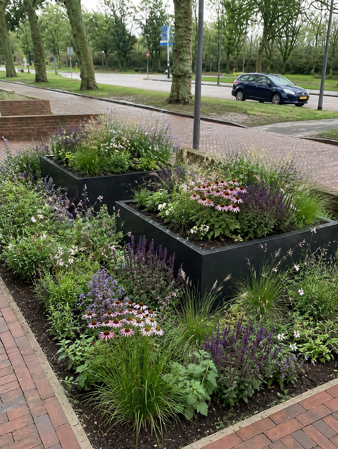 Plantenbak Forte van gepoedercoat staal - Afbeelding 2
